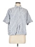 Max Studio Stripes Blue Short Sleeve Blouse Size M - photo 1