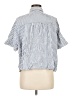 Max Studio Stripes Blue Short Sleeve Blouse Size M - photo 2