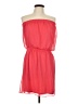 Express 100% Polyester Solid Red Cocktail Dress Size L - photo 1