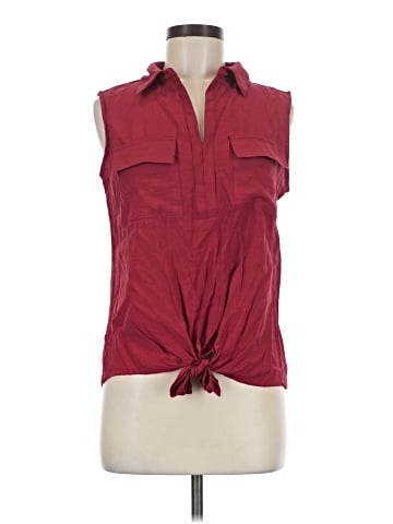 Notations Sleeveless Button-Down Shirt (view 1)