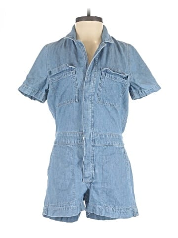 Madewell Petite Denim Coverall Romper (view 1)