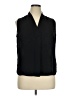 Talbots 100% Polyester Solid Black Sleeveless Blouse Size 1X Petite - photo 1