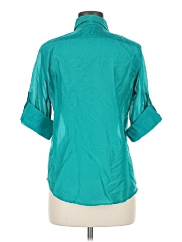 Lauren by Ralph Lauren 3/4 Sleeve Button-Down Shirt (view 2)