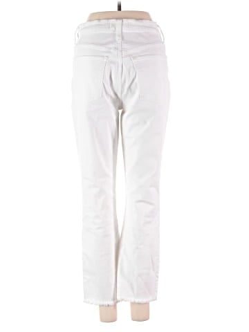 Madewell The High-Rise Slim Boyjean in Tile White (view 2)