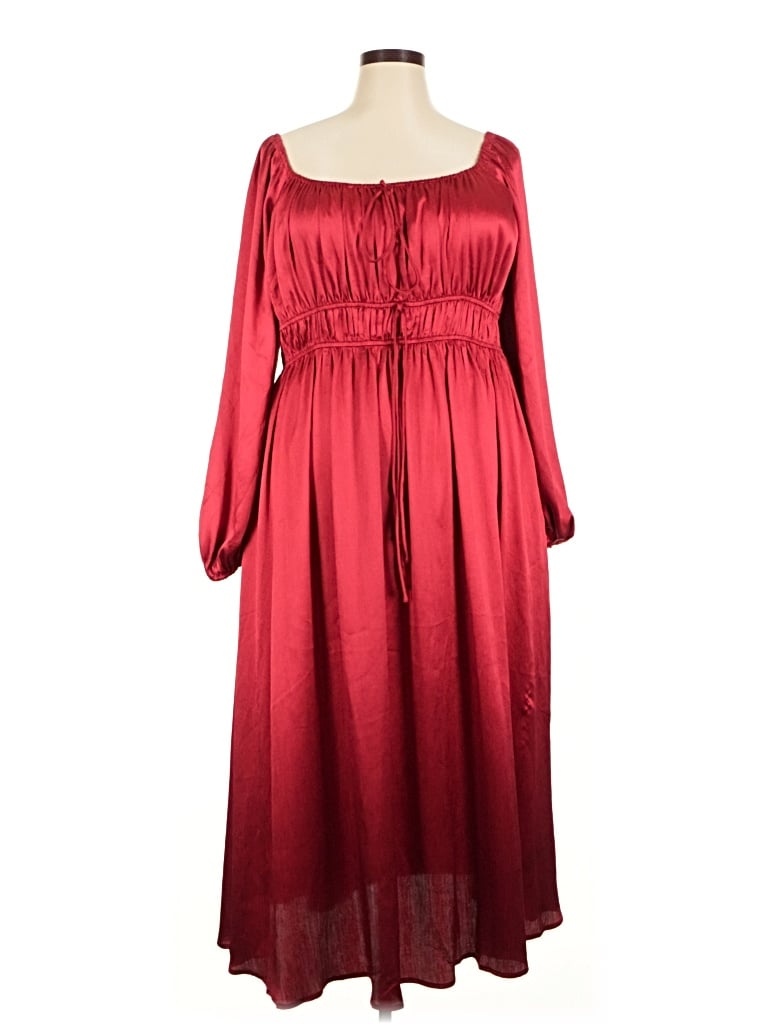 Pre-owned Arula Casual Dress In Burgundy