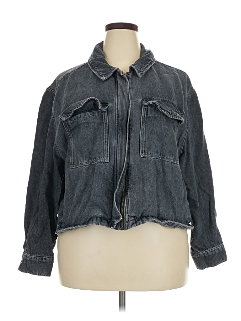 Pre-owned Old Navy Denim Jacket In Gray