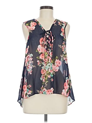 Aqua Sleeveless Blouse (view 1)