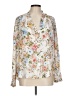 Rose + Olive 100% Polyester Floral Ivory 3/4 Sleeve Blouse Size L - photo 1