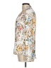 Rose + Olive 100% Polyester Floral Ivory 3/4 Sleeve Blouse Size L - photo 5