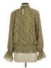Worthington 100% Polyester Green Long Sleeve Blouse Size L - photo 2