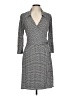 Laundry by Design Houndstooth Gray Casual Dress Size 10 - photo 1