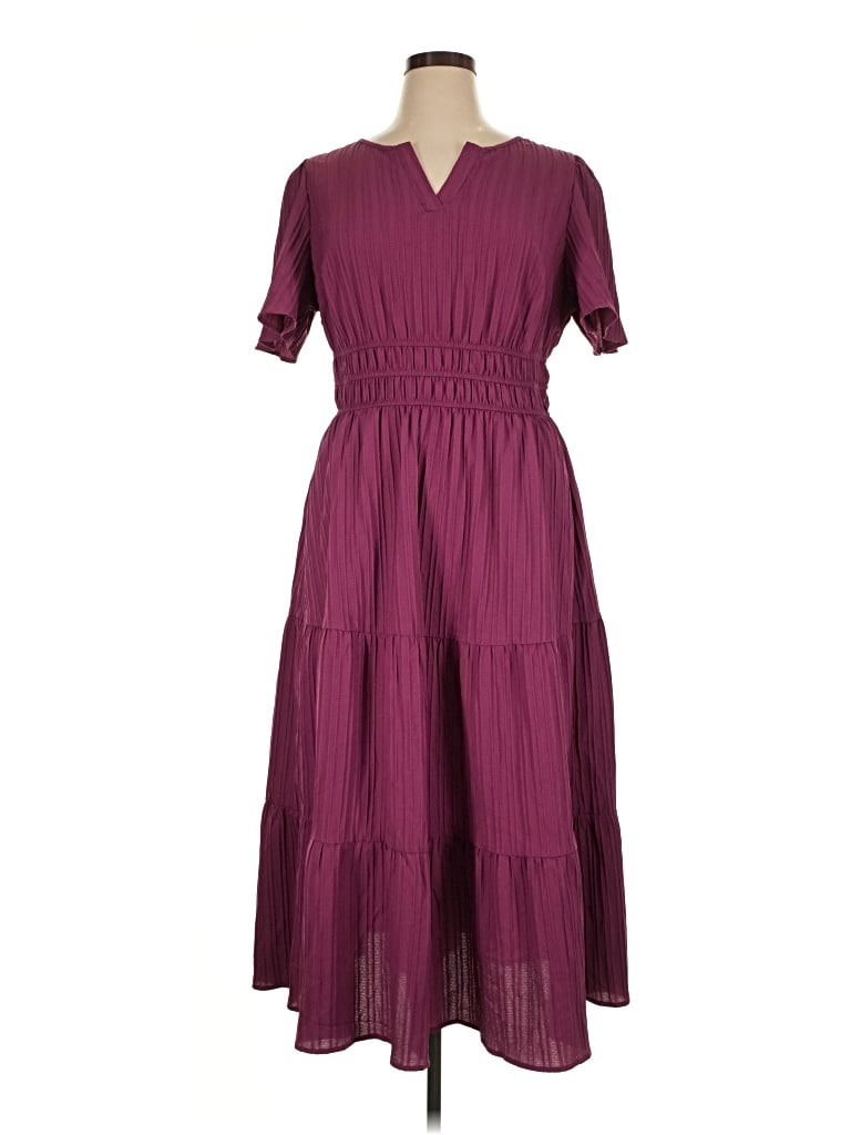 Pre-owned Bloomchic Casual Dress In Burgundy