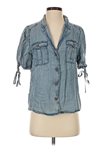 Velvet Heart 3/4 Sleeve Button-Down Shirt (view 1)