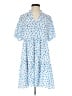 CeCe Hearts Blue Casual Dress Size S - photo 1