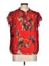 CeCe 100% Polyester Red Short Sleeve T-Shirt Size L - photo 1