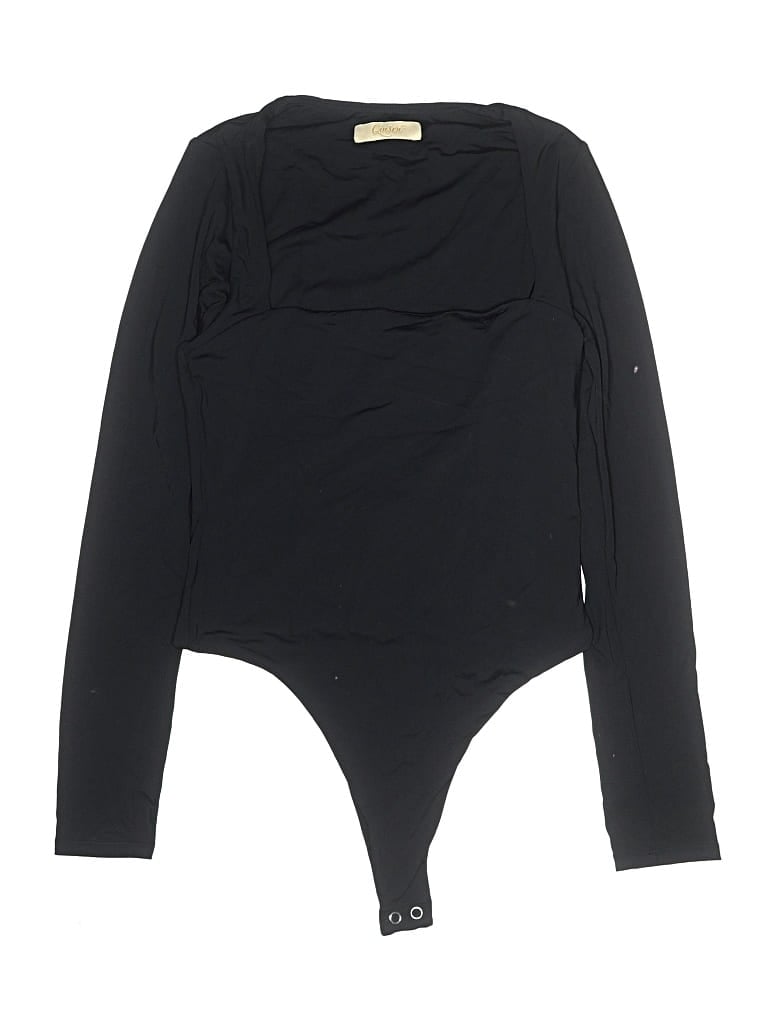 Pre-owned Qinsen Bodysuit In Black