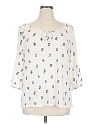 Garnet Hill 3/4 Sleeve Blouse (view 1)