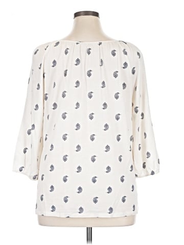 Garnet Hill 3/4 Sleeve Blouse (view 2)
