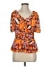 DR2 Orange Short Sleeve Blouse Size M - photo 1
