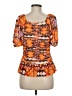 DR2 Orange Short Sleeve Blouse Size M - photo 2