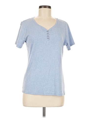 Karen Scott Short Sleeve Henley (view 1)