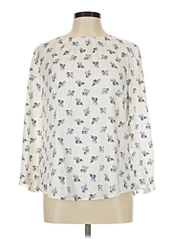 Rebecca Taylor Long Sleeve Silk Top (view 1)