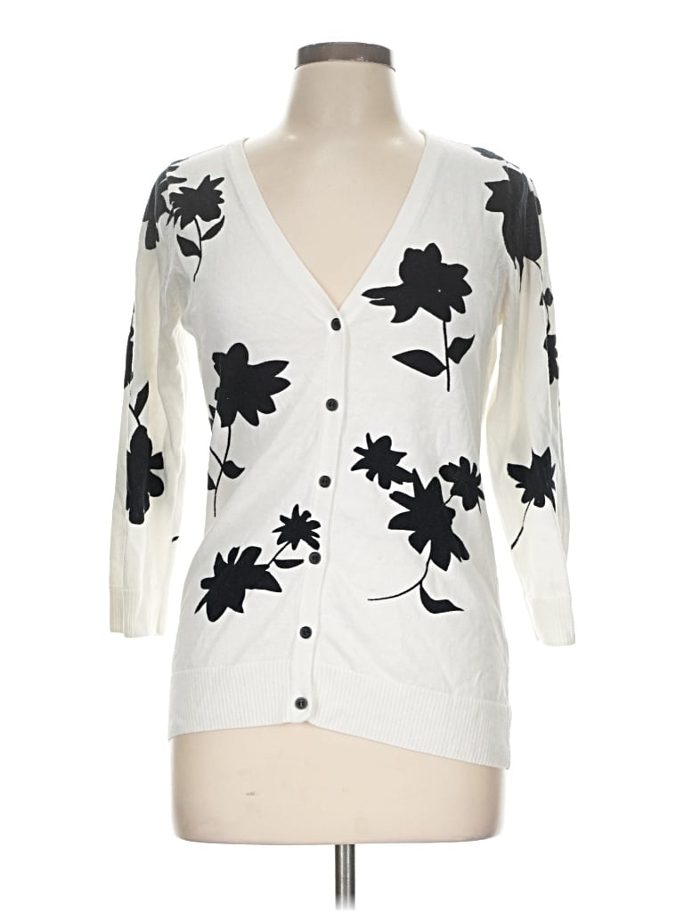 Pre-owned Agb Cardigan Sweater In Ivory