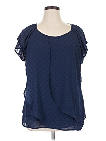Roz & Ali Short Sleeve Blouse (view 1)