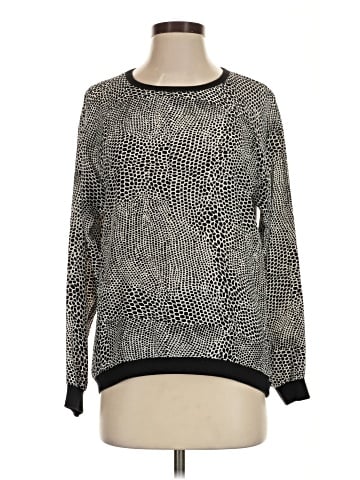 Tibi Long Sleeve Silk Top (view 1)