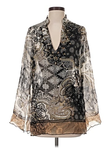 Hale Bob 3/4 Sleeve Silk Top (view 1)