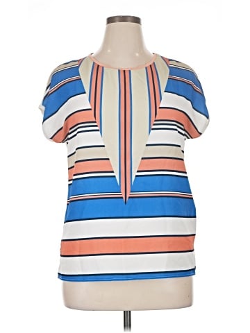 Zara W&B Collection Short Sleeve Blouse (view 1)
