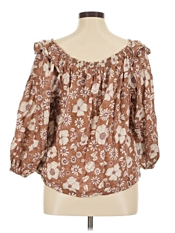 Free People 3/4 Sleeve Blouse (view 2)
