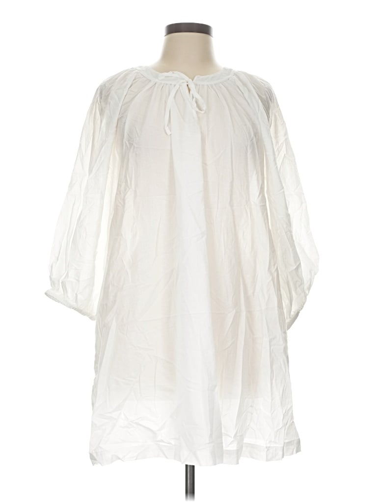 Pre-owned Loft Beach Casual Dress In White