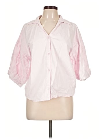 Design History 3/4 Sleeve Button-Down Shirt (view 1)