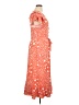 Perceptions Polka Dots Orange Casual Dress Size XL - photo 4