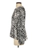 Ann Taylor LOFT 100% Polyester Animal Print Silver Long Sleeve Blouse Size 2 - photo 5