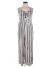 Xhilaration 100% Rayon Stripes Silver Jumpsuit Size XL - photo 1