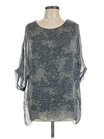 Carla Conti 3/4 Sleeve Silk Top (view 1)