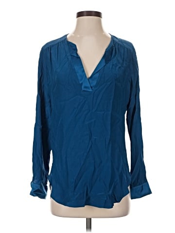 AU Amanda Uprichard Long Sleeve Silk Top (view 1)
