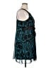 En Focus Studio 100% Polyester Print Teal Cocktail Dress Size 16 - photo 4