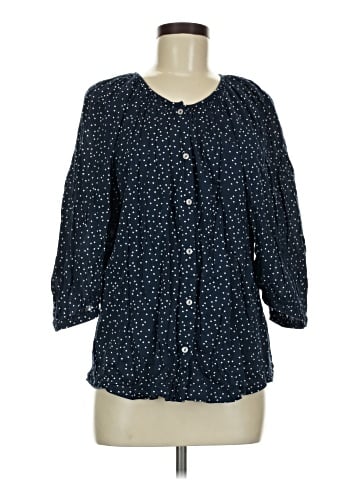 LC Lauren Conrad 3/4 Sleeve Button-Down Shirt (view 1)