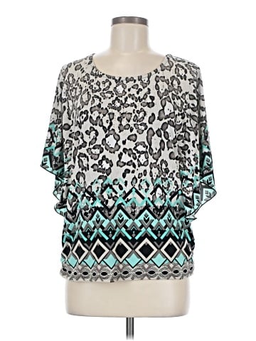 JM Collection Short Sleeve Blouse (view 1)