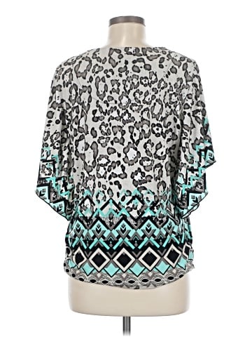 JM Collection Short Sleeve Blouse (view 2)