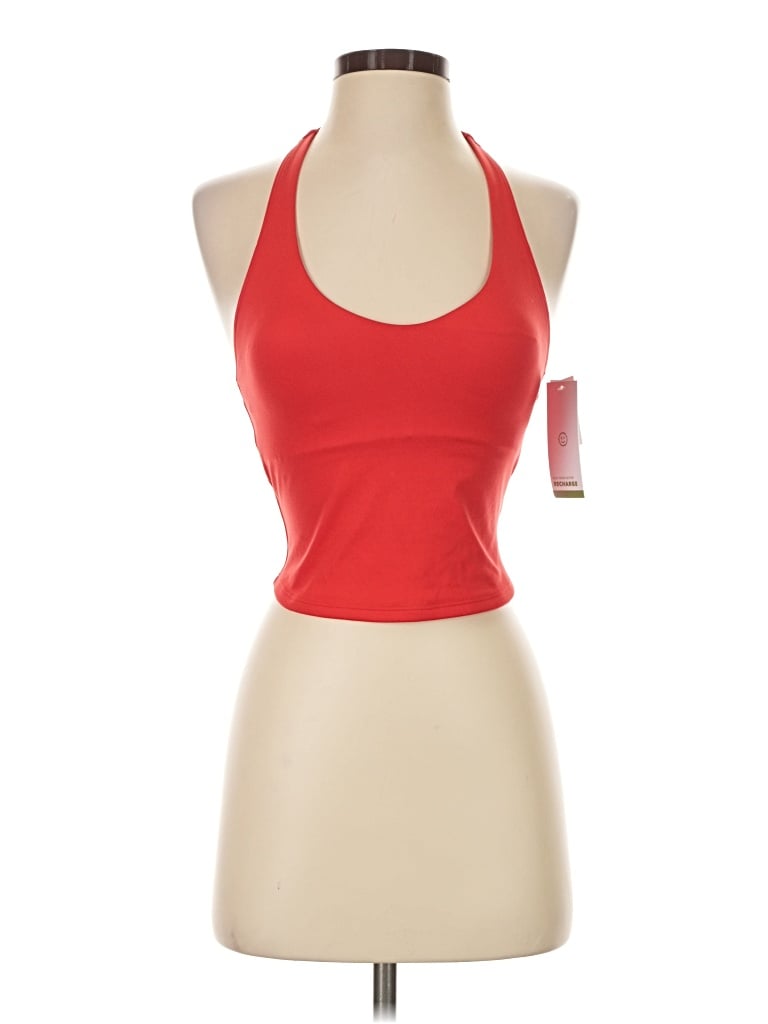 Pre-owned Gilly Hicks Halter Top Red Halter Neckline Tops