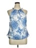 Chaps 100% Polyester Blue Sleeveless Blouse Size XL - photo 1