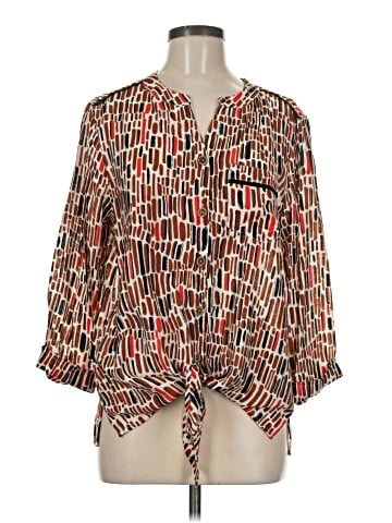 MULTIPLES 3/4 Sleeve Blouse (view 1)