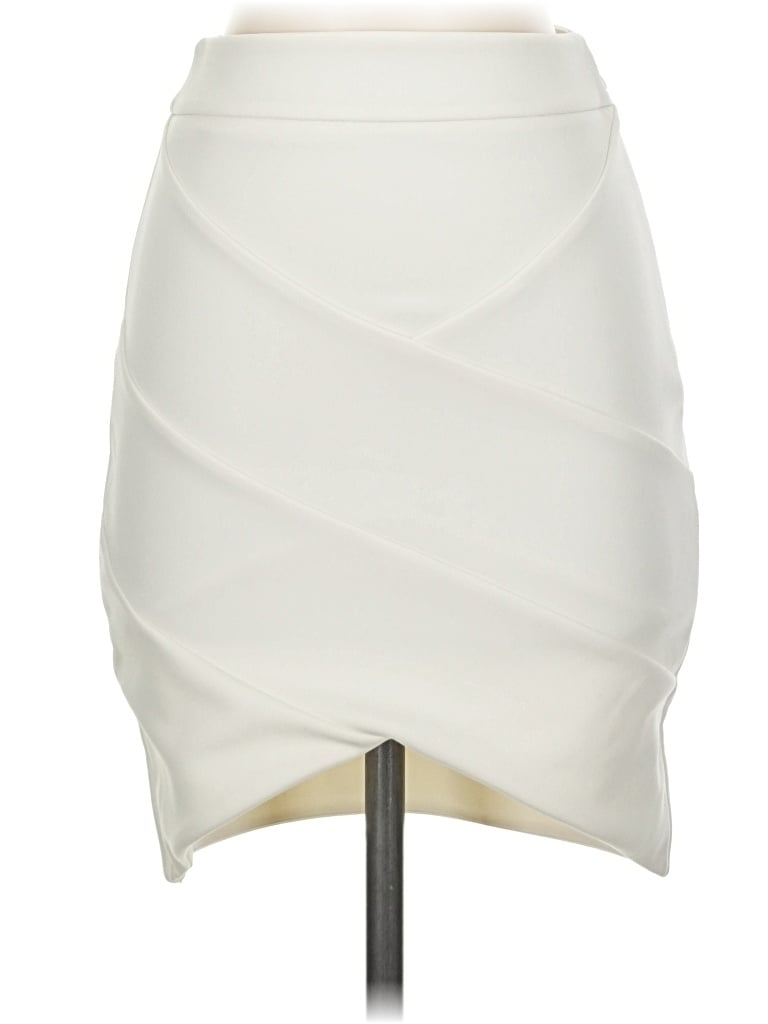Pre-owned Express Formal Skirt In Ivory
