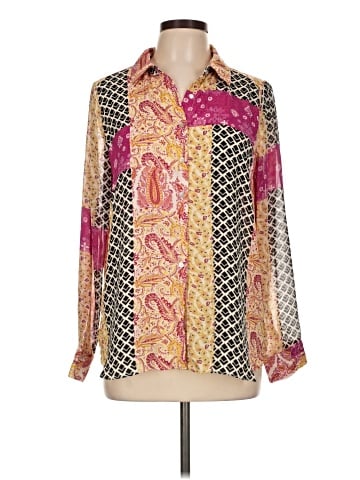 Rose + Olive Long Sleeve Blouse (view 1)