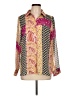 Rose + Olive 100% Polyester Paisley Gold Long Sleeve Blouse Size L - photo 1