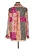 Rose + Olive 100% Polyester Paisley Gold Long Sleeve Blouse Size L - photo 2